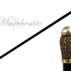 Il Marchesato Walking Stick With Pearl and Black Rhinestones Outlet