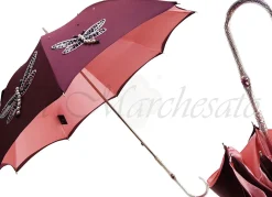 Il Marchesato Women's exclusive handmade umbrella with embroidered dragonflies Ladies Umbrellas Sale