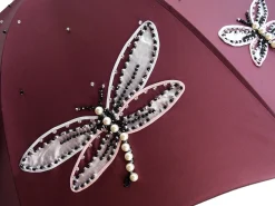Il Marchesato Women's exclusive handmade umbrella with embroidered dragonflies Ladies Umbrellas Sale
