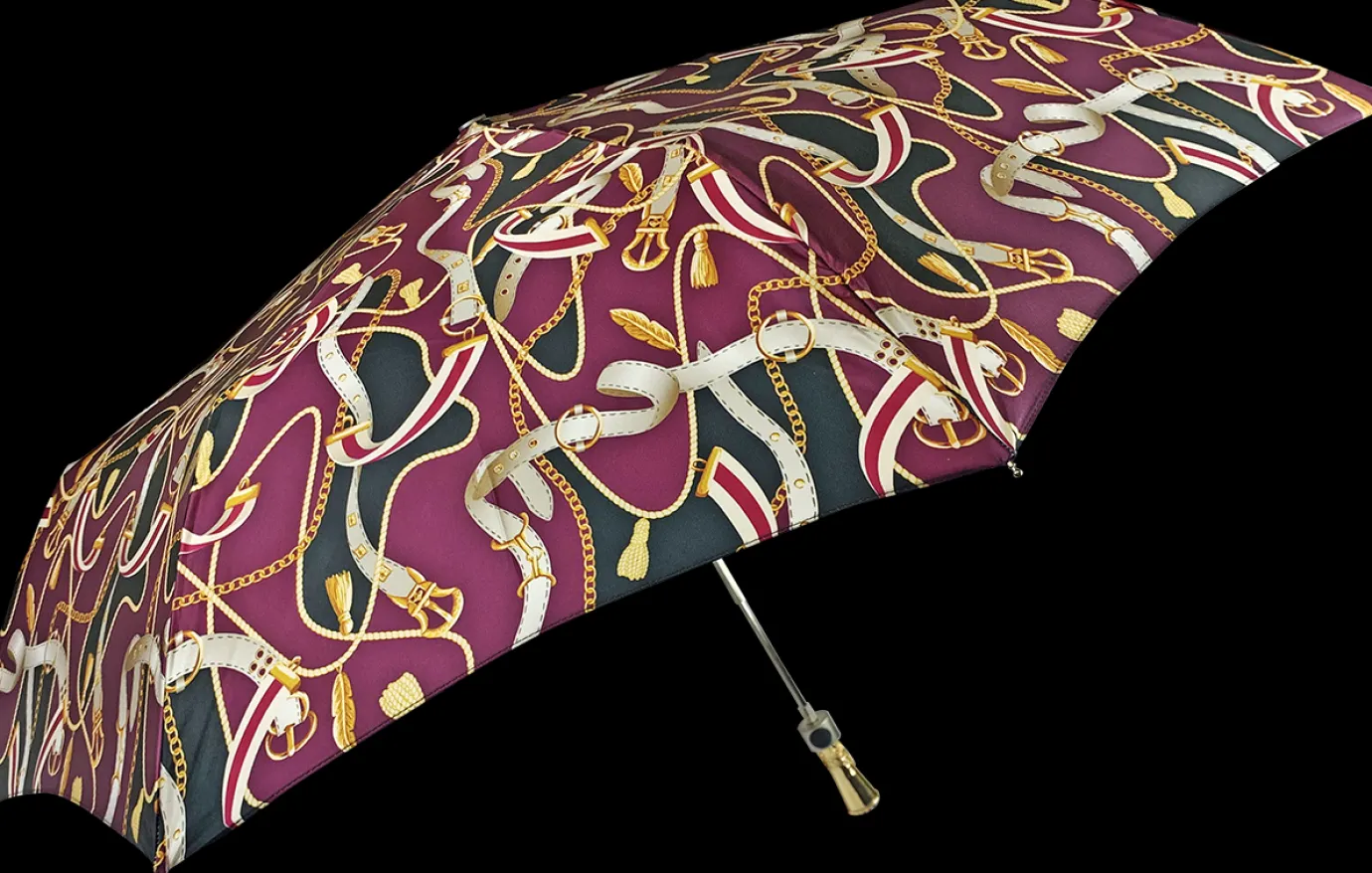 Il Marchesato Women's Folding Umbrella - Exclusive crimson Design Clearance