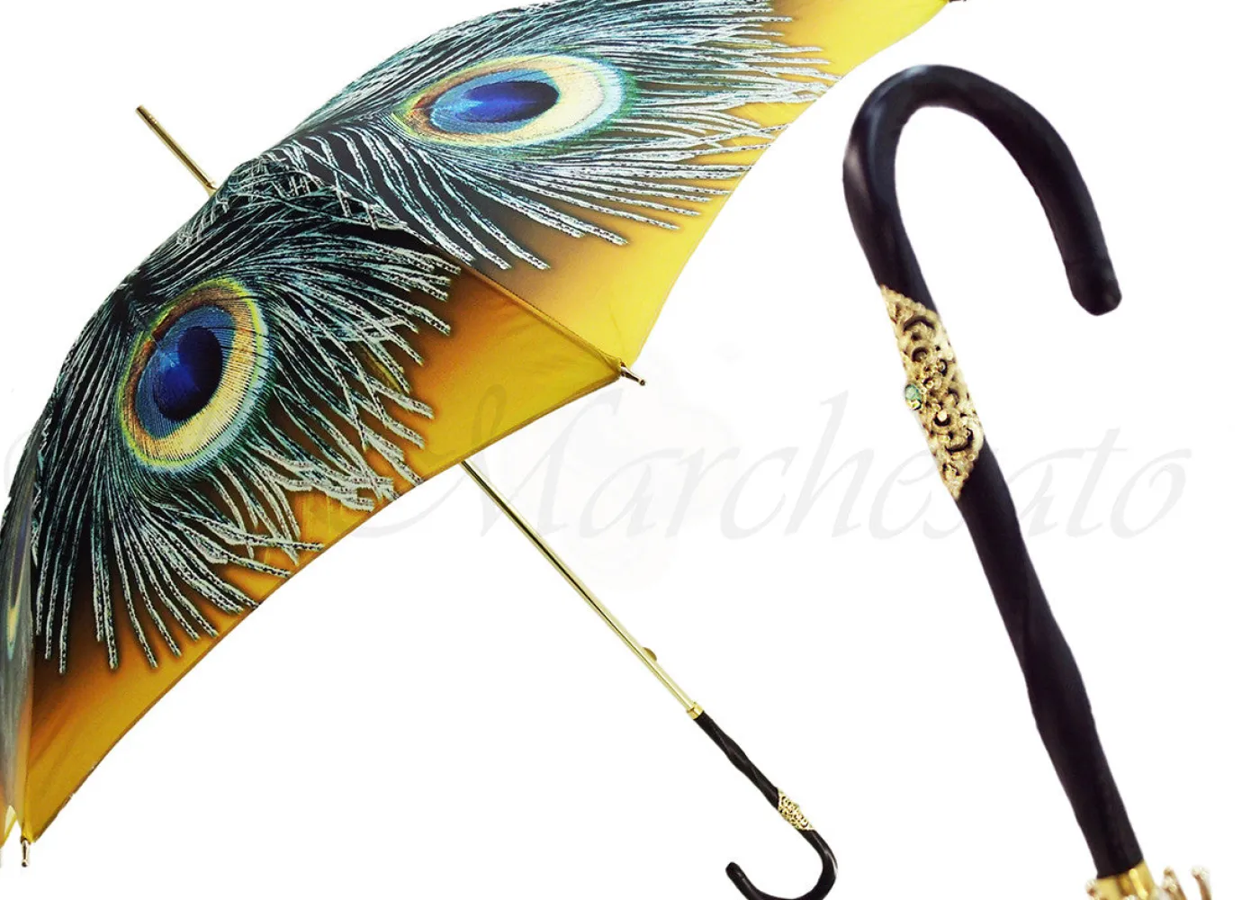 Il Marchesato Women's Luxury Peacock Umbrella Discount