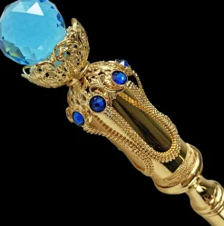 Il Marchesato Wonderful mylord walking cane with big Aqua crystal Fashion