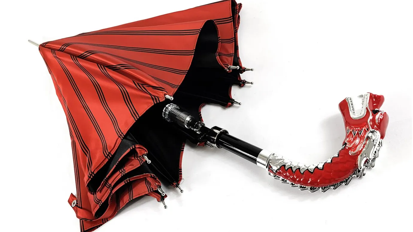 Il Marchesato Wonderful umbrella with hand painted and silverplated 925 Dragon Online