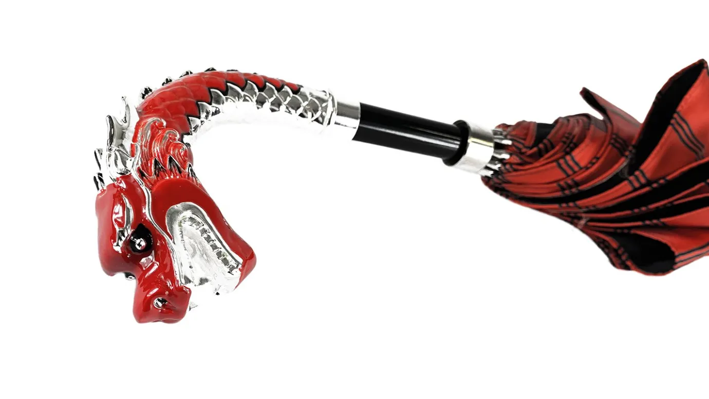 Il Marchesato Wonderful umbrella with hand painted and silverplated 925 Dragon Online
